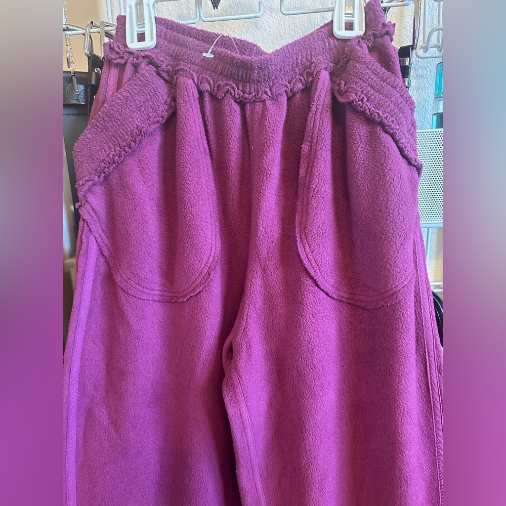 Anthropology wide leg lounge pants